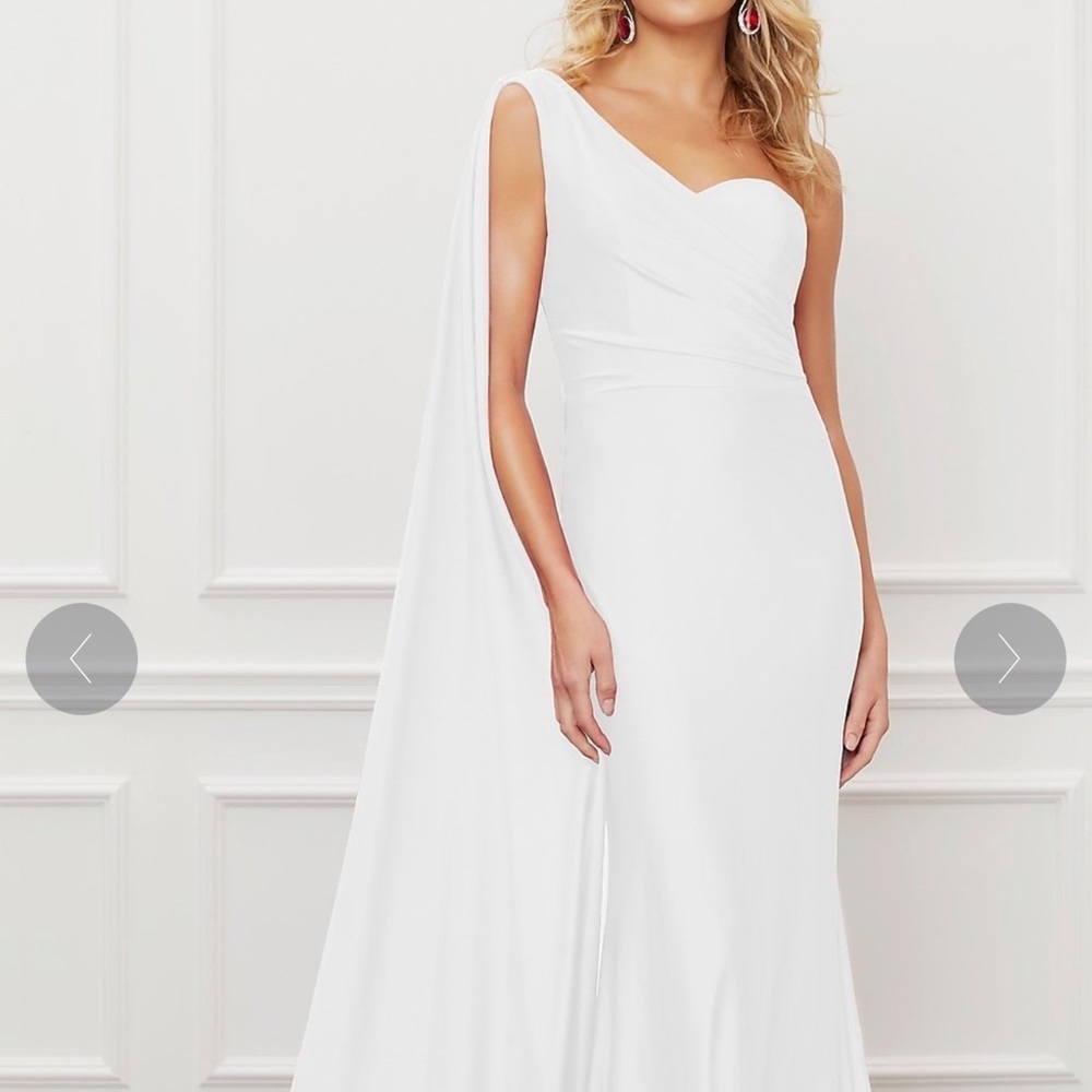 White maxi gown